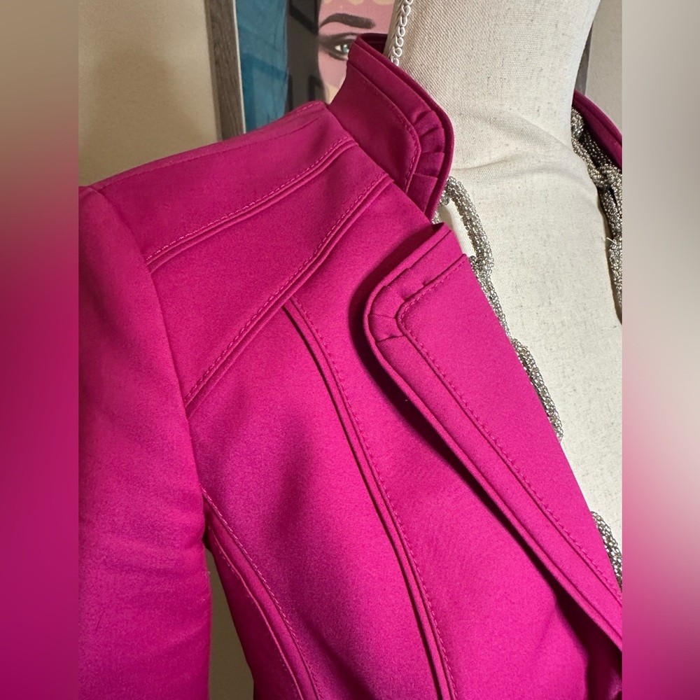 White House Black market blazer 2 Hot Pink Perfect Form Zip - Picture 2 of 9